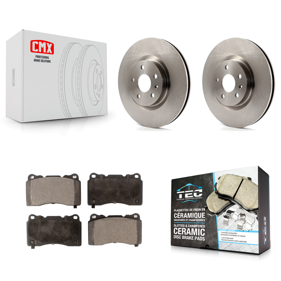 Front Disc Brake Rotors And Ceramic Pads Kit For Cadillac XTS Buick Regal K8T-100066