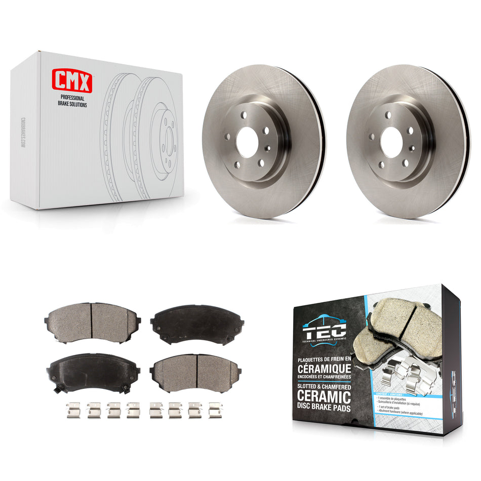 Front Disc Brake Rotors And Ceramic Pads Kit For Cadillac CTS K8T-100067