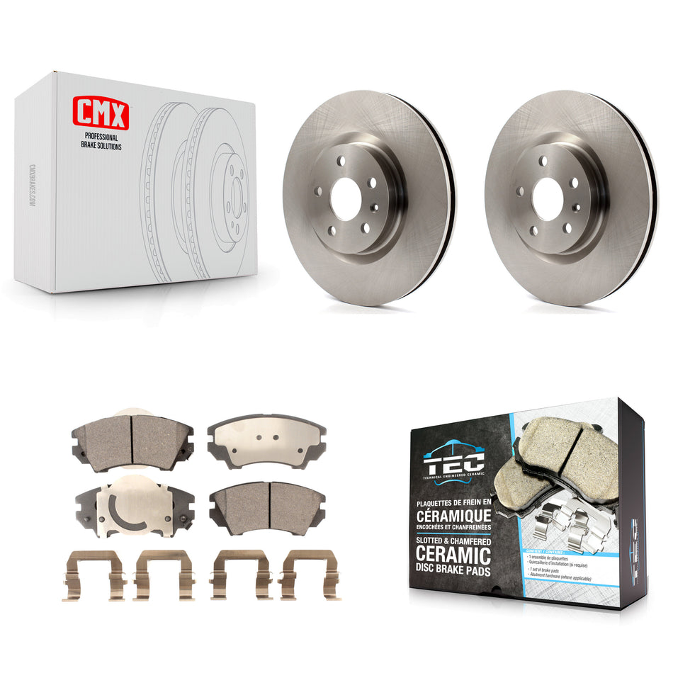 Front Disc Brake Rotors And Ceramic Pads Kit For 2011-2017 Chevrolet Caprice K8T-100068