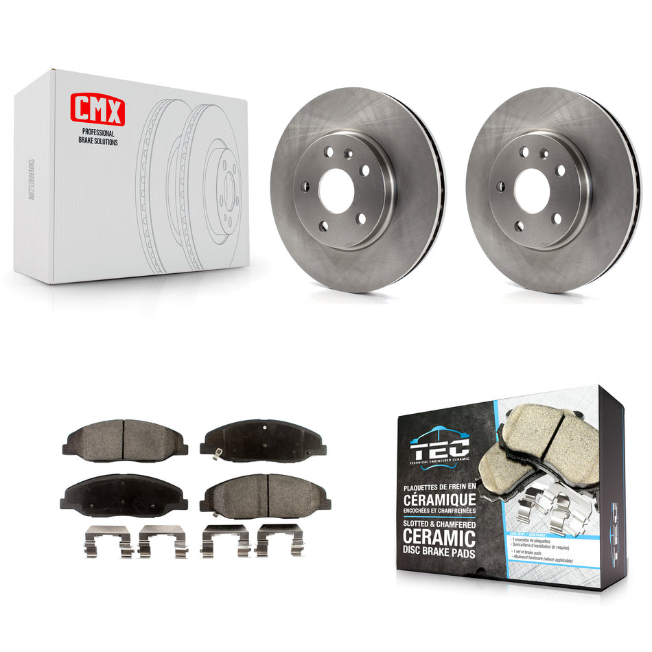 Front Disc Brake Rotors And Ceramic Pads Kit For Cadillac CTS K8T-100072