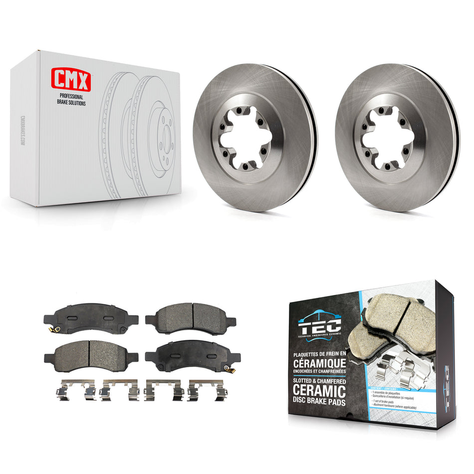 Front Disc Brake Rotors And Ceramic Pads Kit For Chevrolet Colorado GMC Canyon K8T-100074