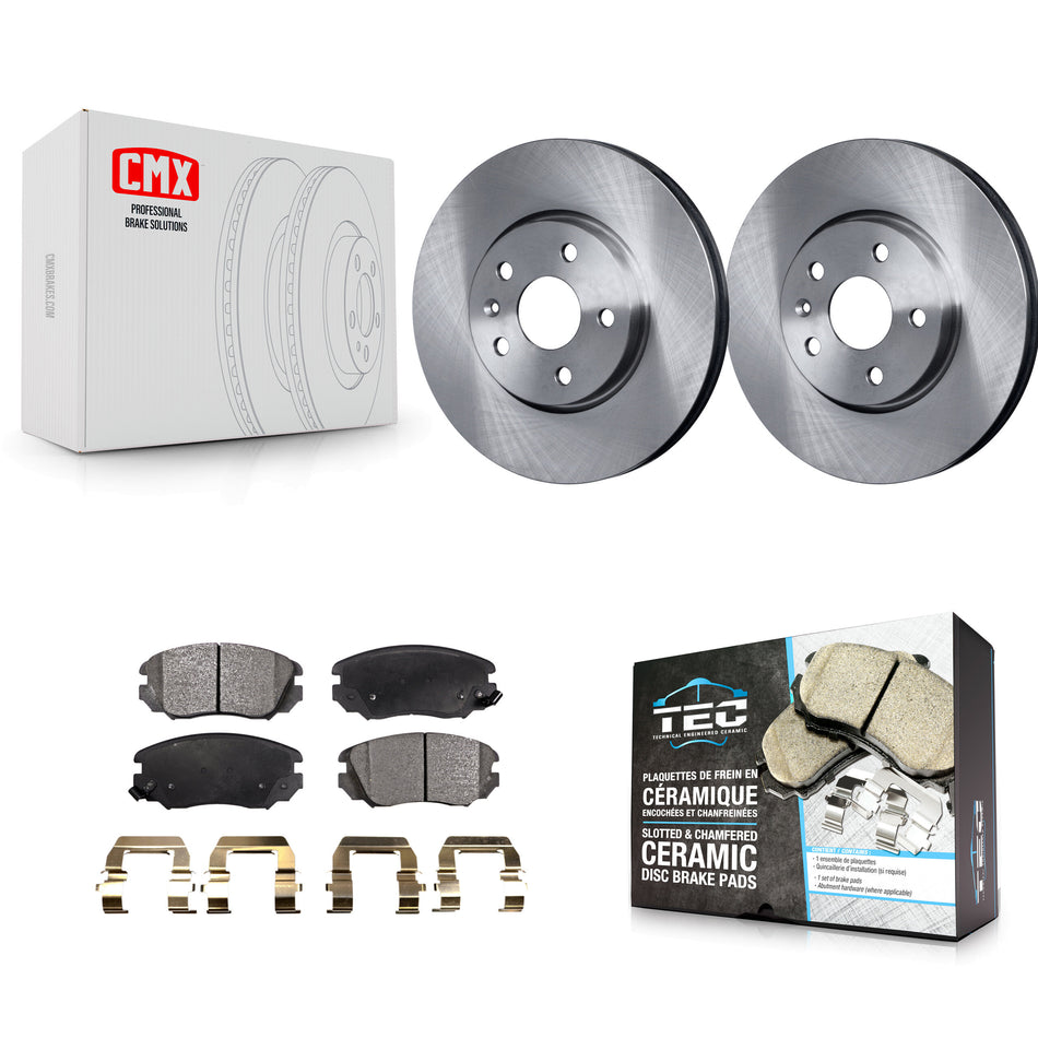 Front Disc Brake Rotors And Ceramic Pads Kit For Chevrolet Equinox GMC Terrain Malibu Buick Impala LaCrosse Regal Limited Allure K8T-100077