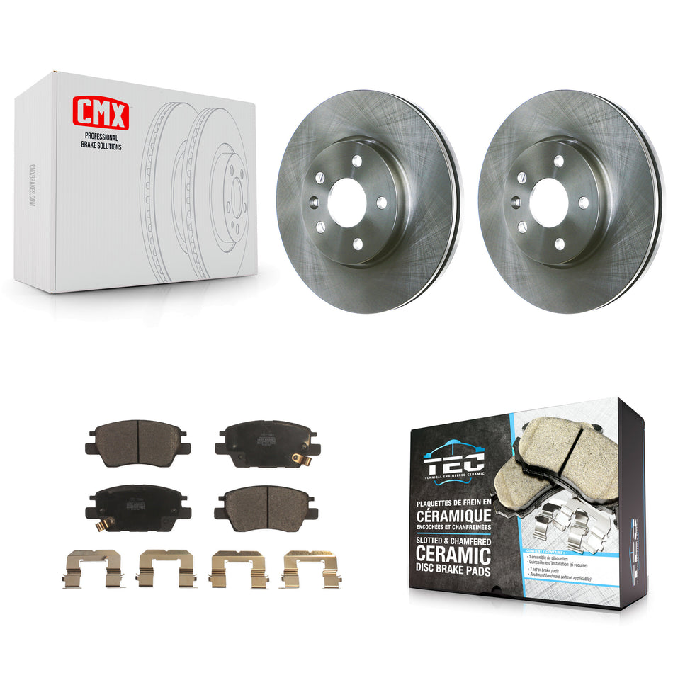 Front Disc Brake Rotors And Ceramic Pads Kit For Chevrolet Cruze Volt Bolt EV EUV K8T-100083