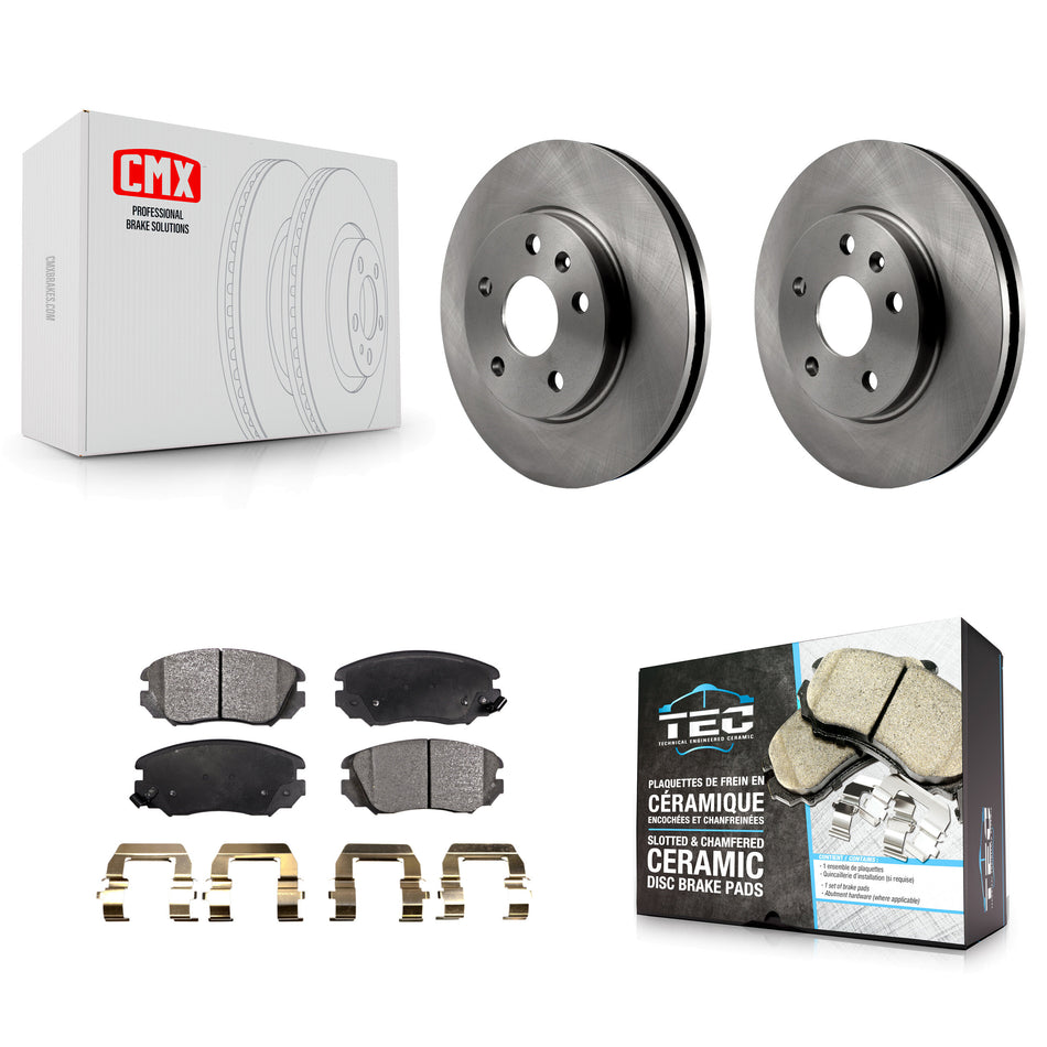 Front Disc Brake Rotors And Ceramic Pads Kit For Chevrolet Malibu Buick LaCrosse Regal Limited K8T-100084