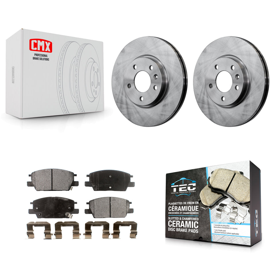 Front Disc Brake Rotors And Ceramic Pads Kit For Chevrolet Equinox Malibu GMC Terrain Buick LaCrosse Regal Sportback TourX K8T-100088