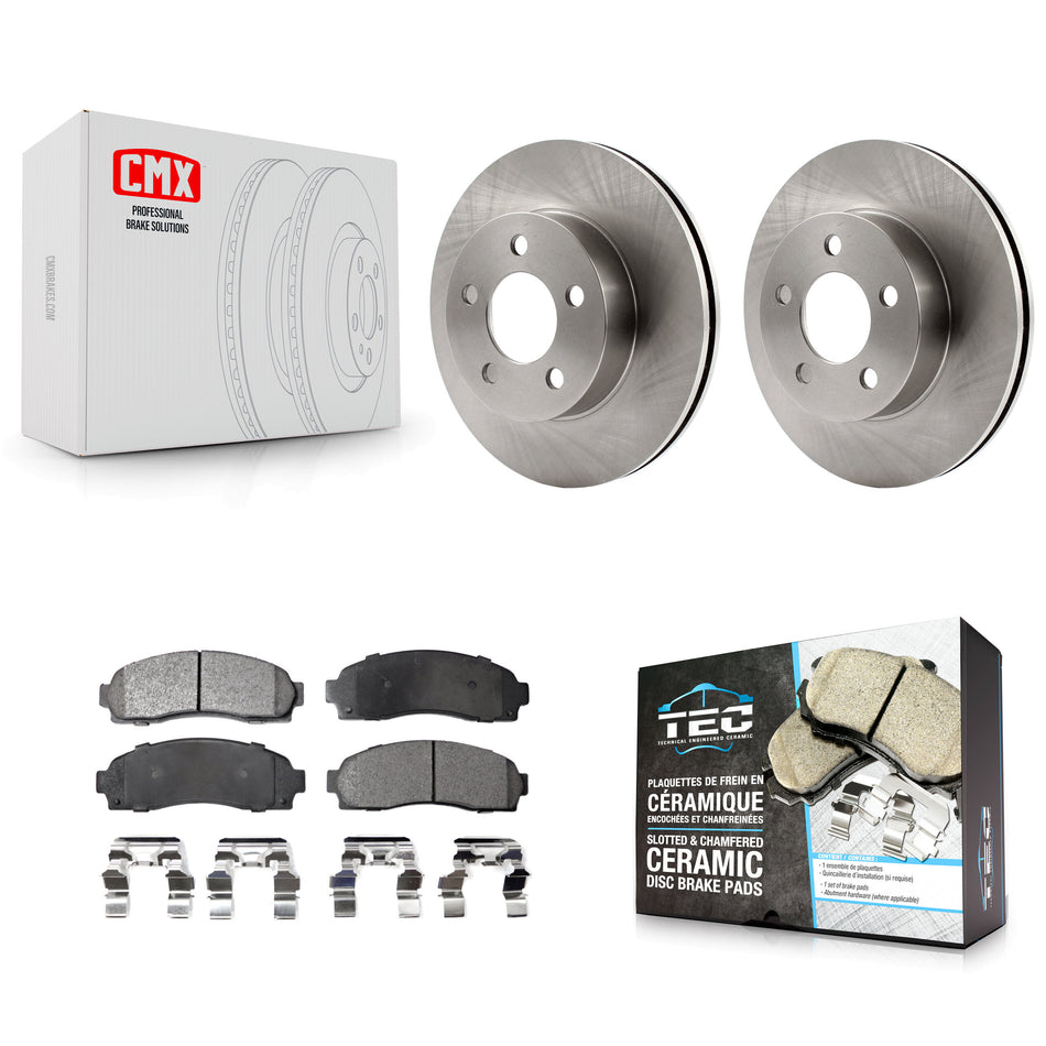 Front Disc Brake Rotors And Ceramic Pads Kit For Ford Ranger Mazda B4000 4WD K8T-100104
