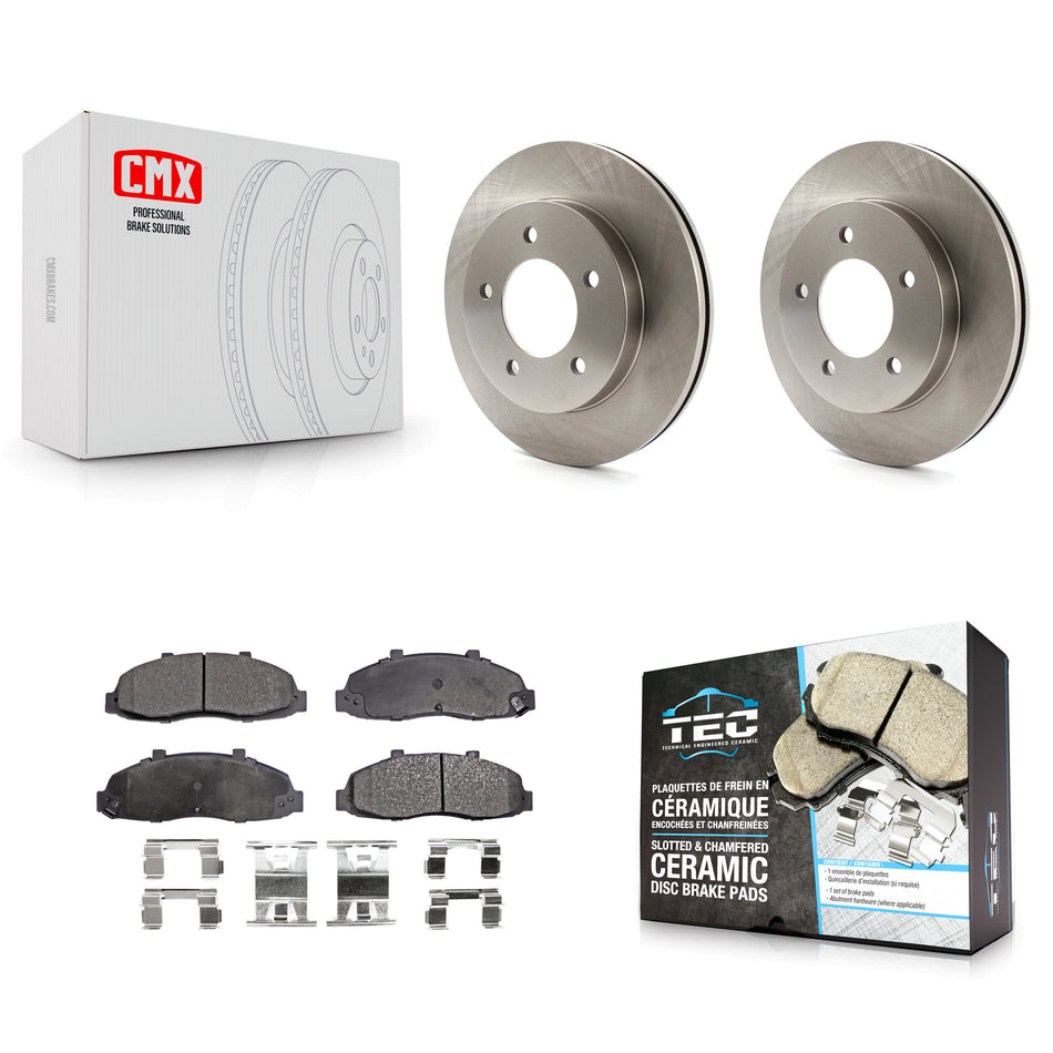 Front Disc Brake Rotors And Ceramic Pads Kit For Ford F-150 Heritage 4WD K8T-100106