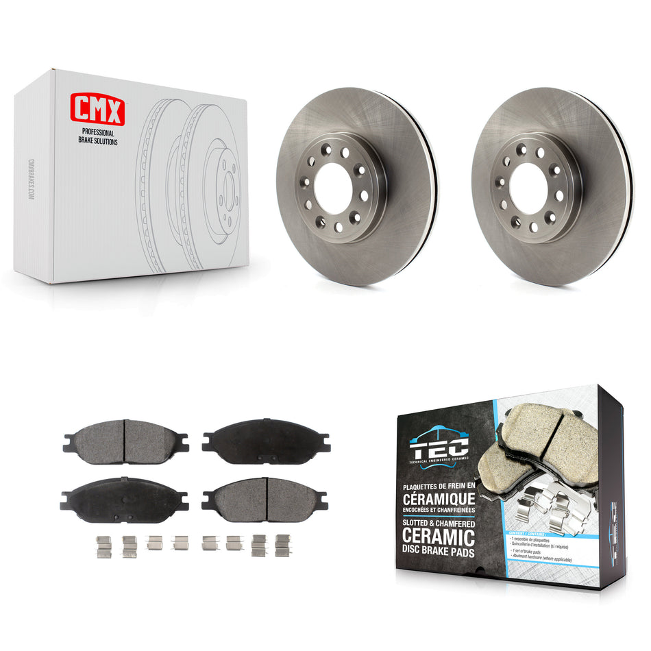 Front Disc Brake Rotors And Ceramic Pads Kit For 1999-2003 Ford Windstar K8T-100115
