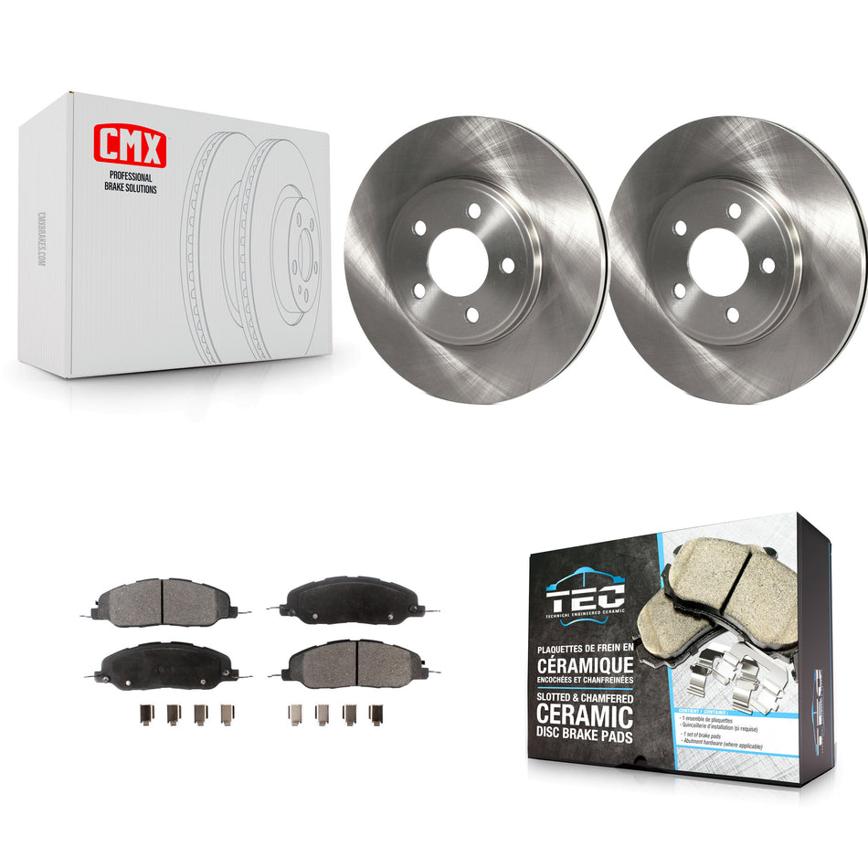 Front Disc Brake Rotors And Ceramic Pads Kit For 2009 Ford Mustang Bullitt K8T-100128
