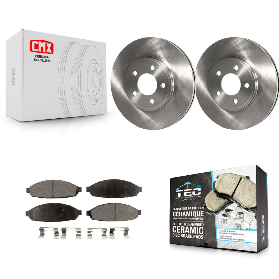 Front Disc Brake Rotors And Ceramic Pads Kit For Ford Crown Victoria Mercury Grand Marquis Lincoln Town Car Marauder K8T-100129