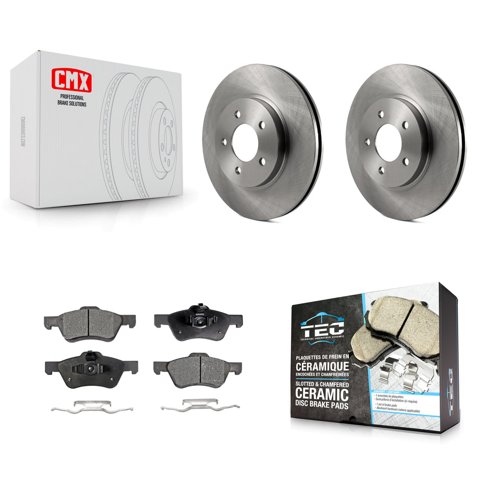 Front Disc Brake Rotors And Ceramic Pads Kit For Ford Escape Mercury Mariner Mazda Tribute K8T-100133