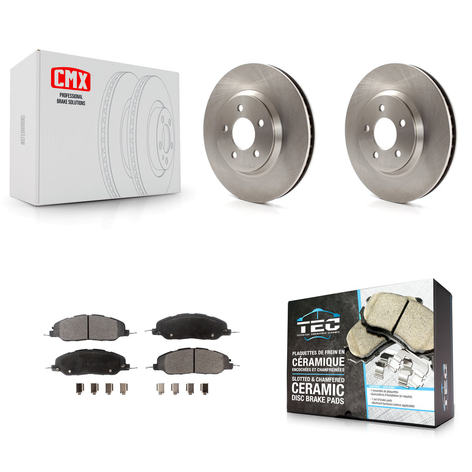 Front Disc Brake Rotors And Ceramic Pads Kit For Ford Mustang K8T-100143
