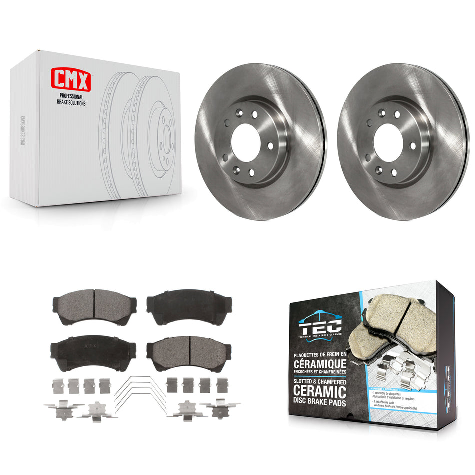 Front Disc Brake Rotors And Ceramic Pads Kit For Ford Fusion Mazda 6 Lincoln MKZ Mercury Milan Zephyr K8T-100148