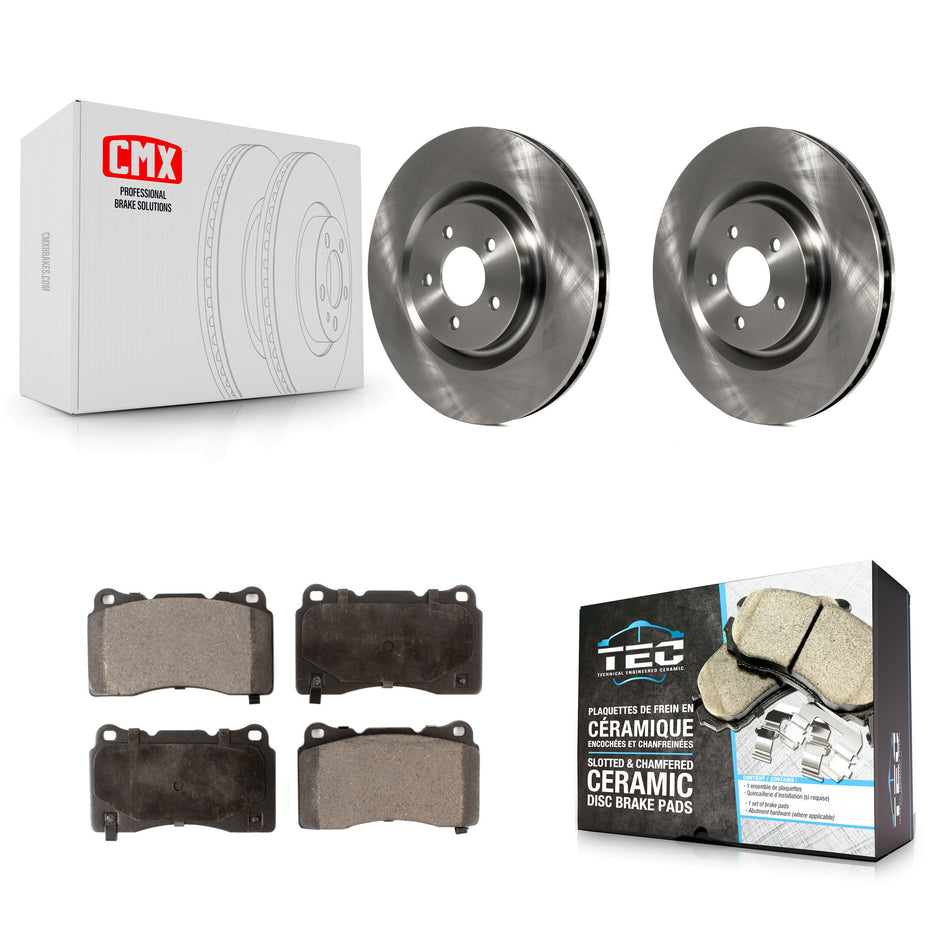 Front Disc Brake Rotors And Ceramic Pads Kit For Ford Mustang K8T-100150