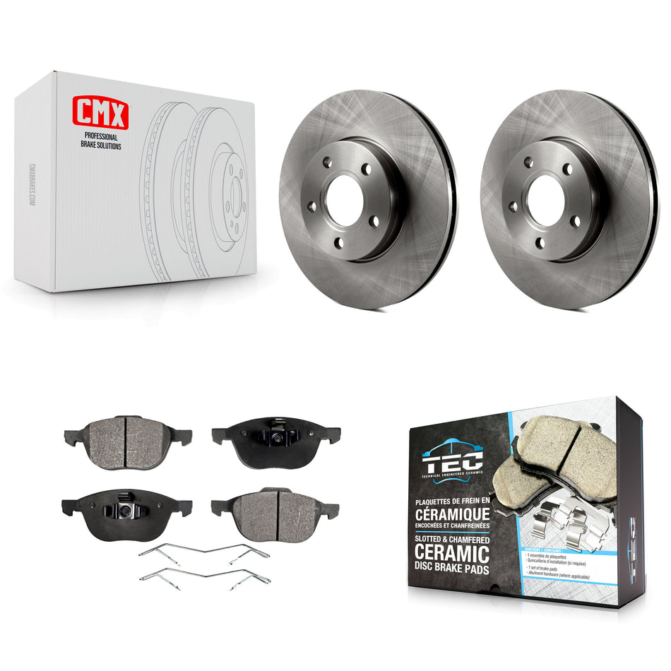 Front Disc Brake Rotors And Ceramic Pads Kit For Ford Focus C-Max K8T-100169