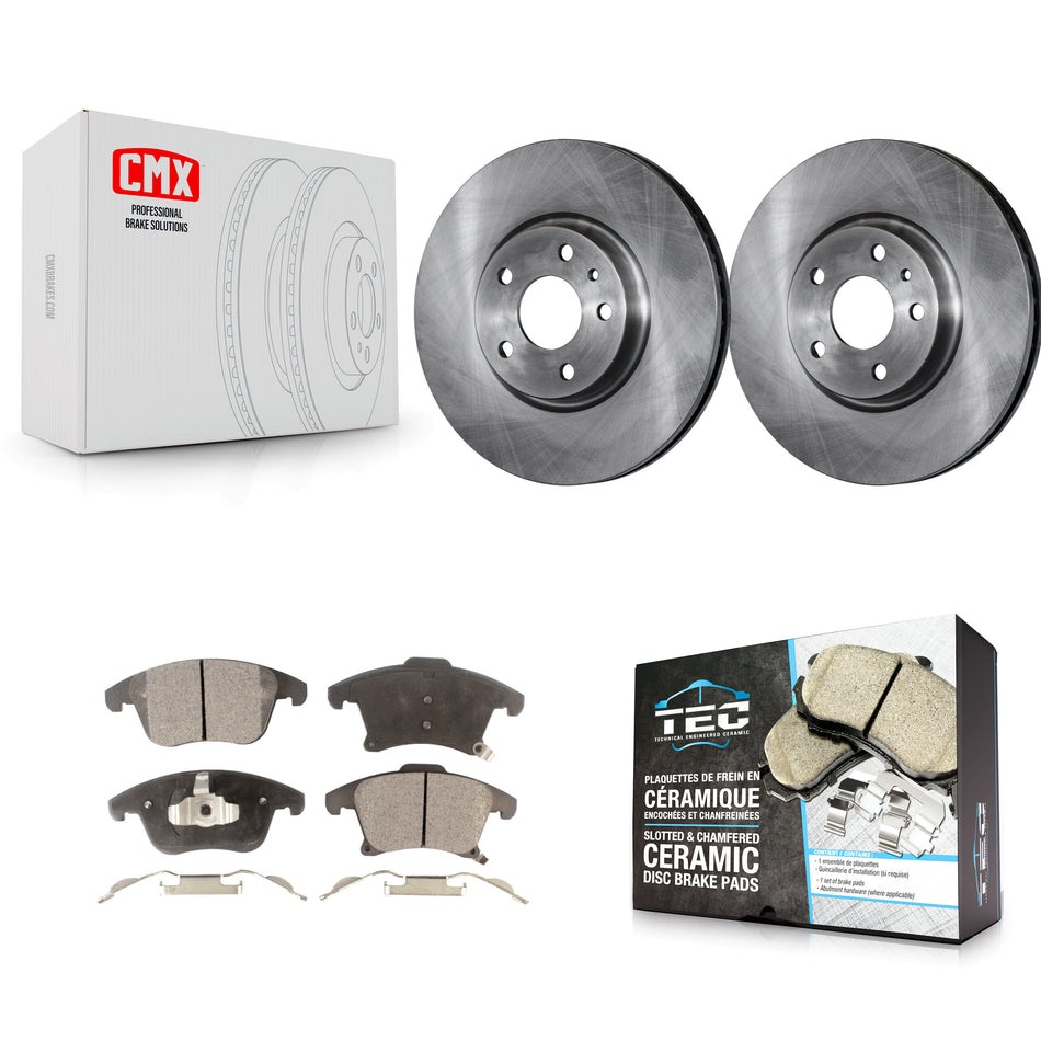 Front Disc Brake Rotors And Ceramic Pads Kit For Ford Fusion Lincoln MKZ K8T-100171