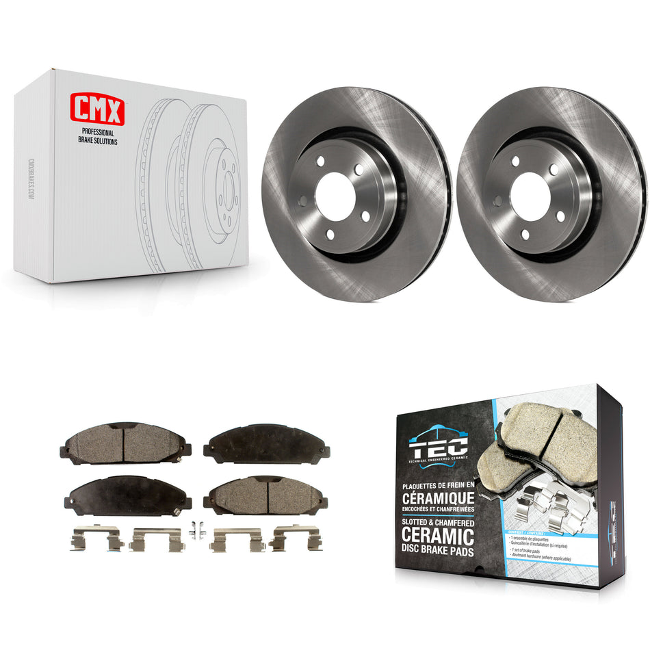 Front Disc Brake Rotors And Ceramic Pads Kit For Ford Mustang K8T-100175