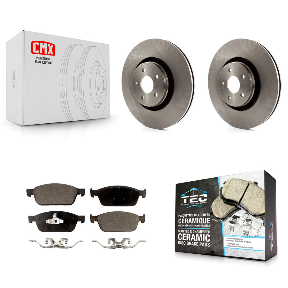 Front Disc Brake Rotors And Ceramic Pads Kit For Ford Focus Lincoln MKC K8T-100177