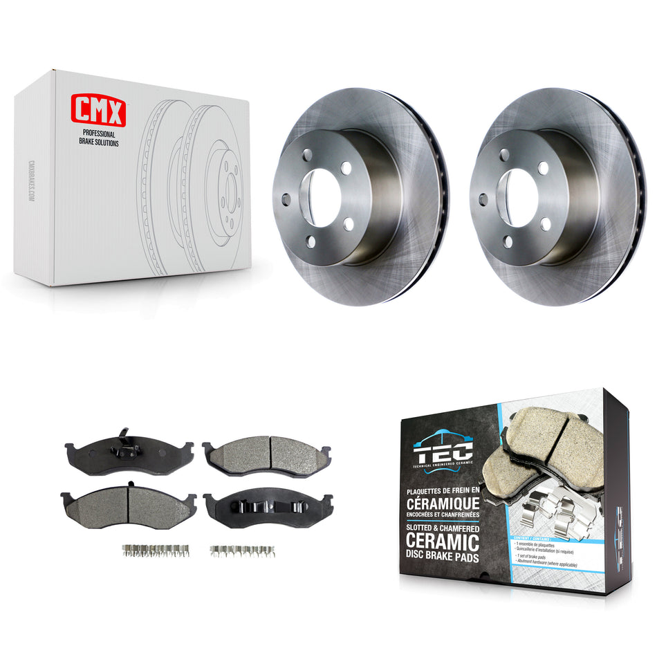 Front Disc Brake Rotors And Ceramic Pads Kit For Jeep Wrangler Cherokee Grand Comanche Wagoneer TJ K8T-100180