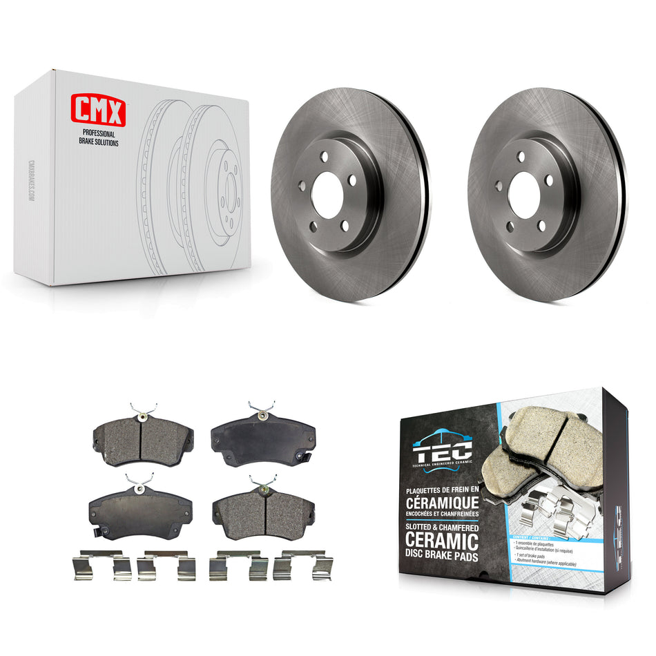 Front Disc Brake Rotors And Ceramic Pads Kit For Chrysler PT Cruiser K8T-100206