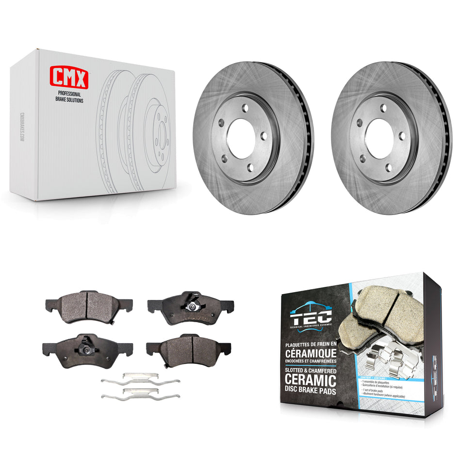 Front Disc Brake Rotors And Ceramic Pads Kit For Dodge Grand Caravan Chrysler Town & Country Voyager K8T-100211