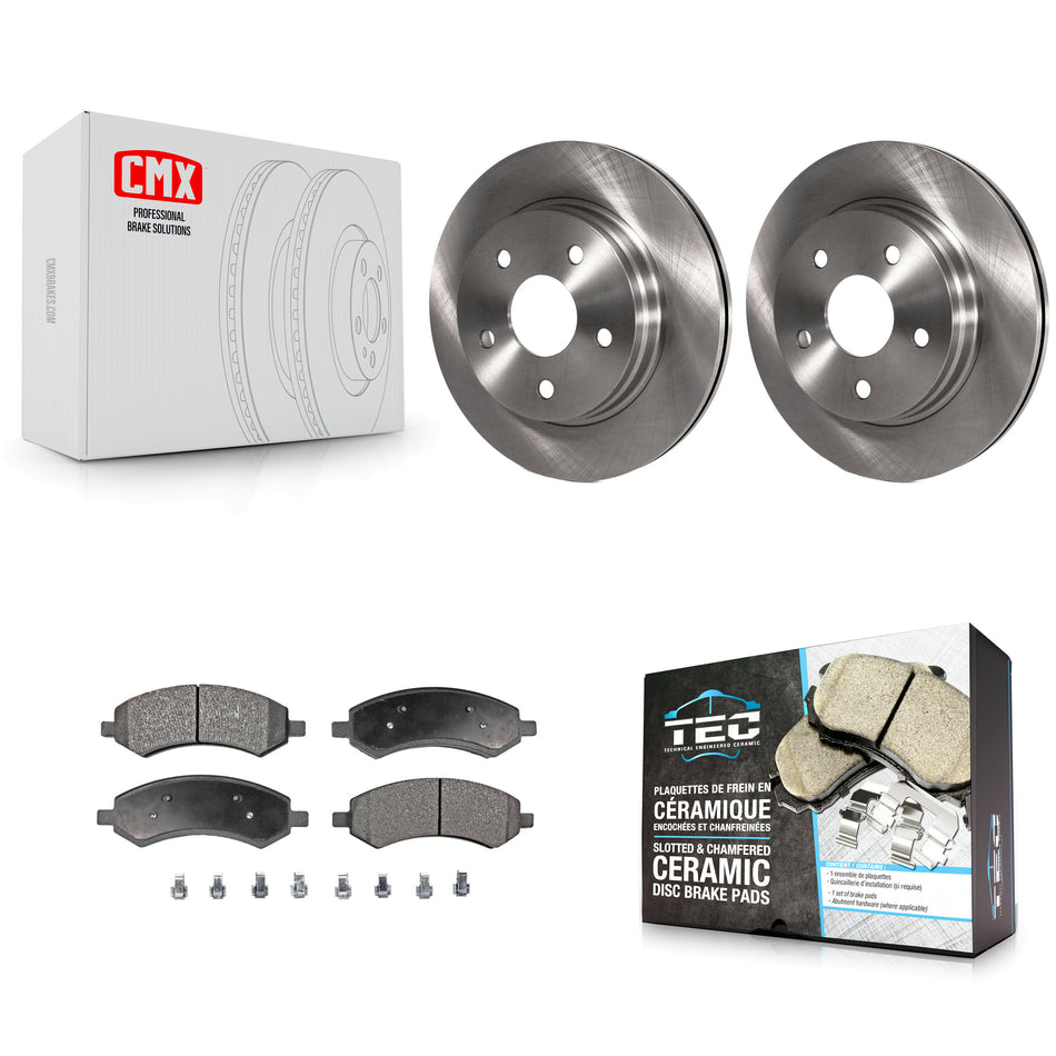 Front Disc Brake Rotors And Ceramic Pads Kit For Ram 1500 Dodge Classic Durango Chrysler Aspen K8T-100212