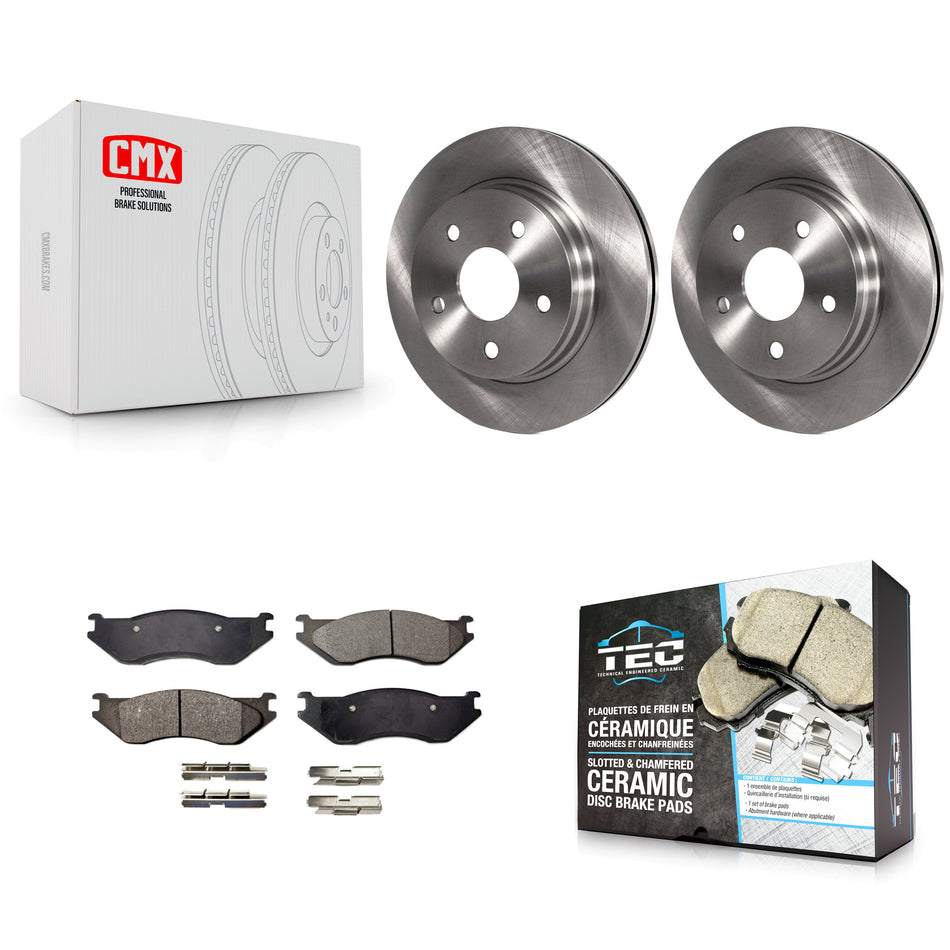 Front Disc Brake Rotors And Ceramic Pads Kit For Dodge Ram 1500 Durango K8T-100213