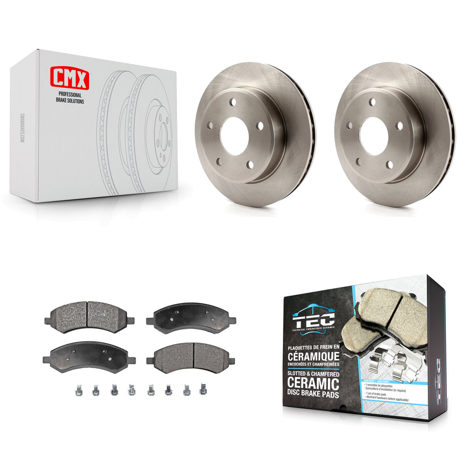 Front Disc Brake Rotors And Ceramic Pads Kit For Dakota Dodge Mitsubishi Raider Ram K8T-100222