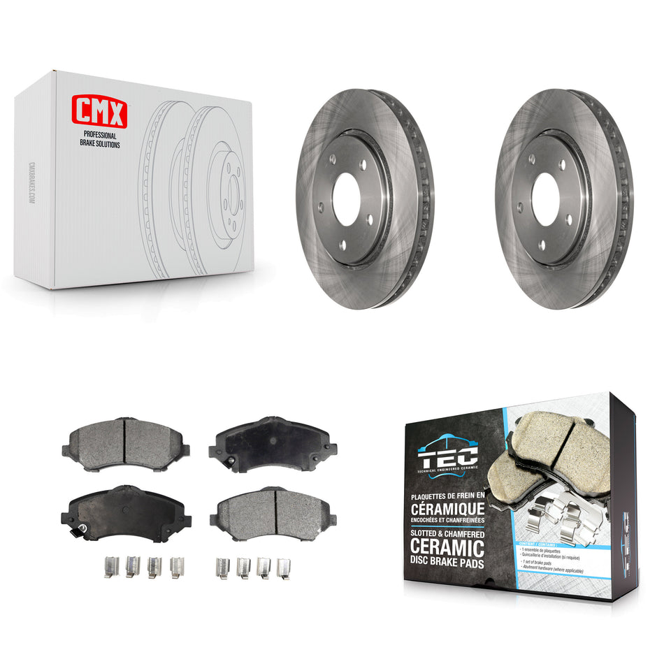 Front Disc Brake Rotors And Ceramic Pads Kit For Dodge Grand Caravan Chrysler Town & Country Journey Volkswagen Routan Ram C/V K8T-100232