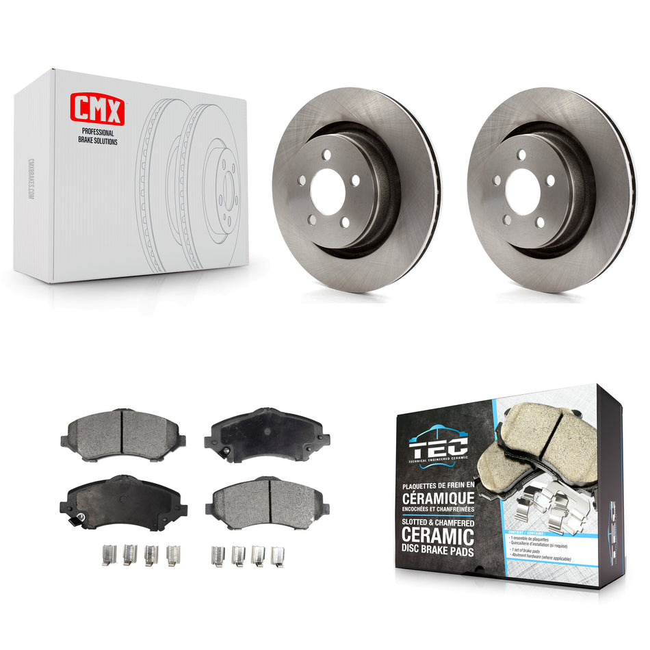 Front Disc Brake Rotors And Ceramic Pads Kit For Jeep Liberty Dodge Nitro With 332mm Diameter Rotor K8T-100234