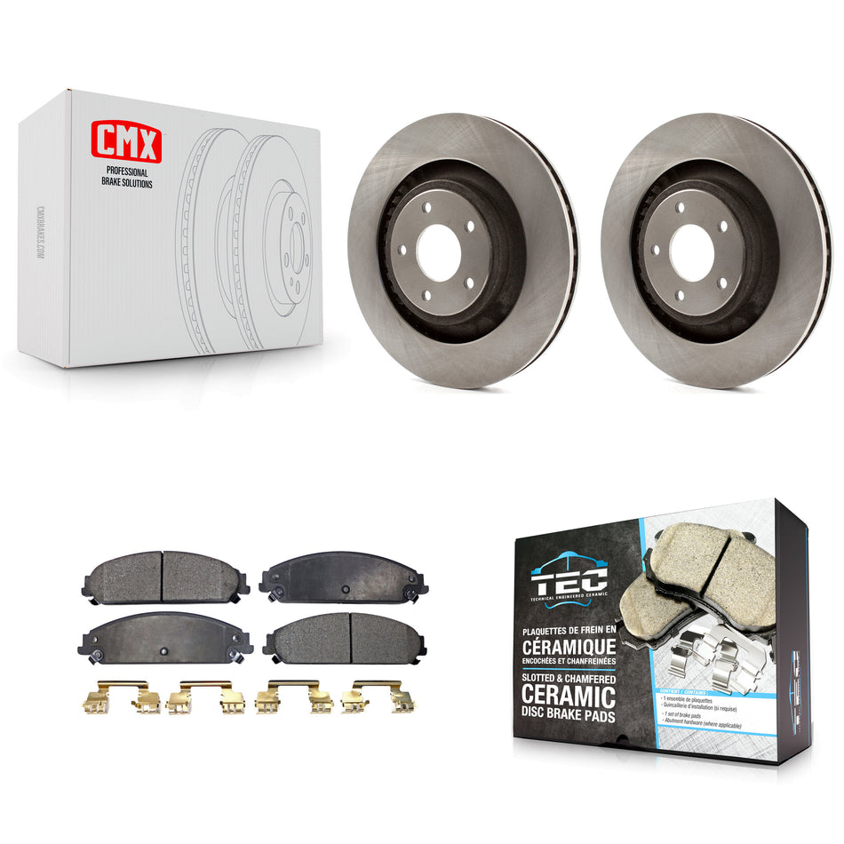 Front Disc Brake Rotors And Ceramic Pads Kit For Dodge Chrysler 200 Avenger Caliber K8T-100236