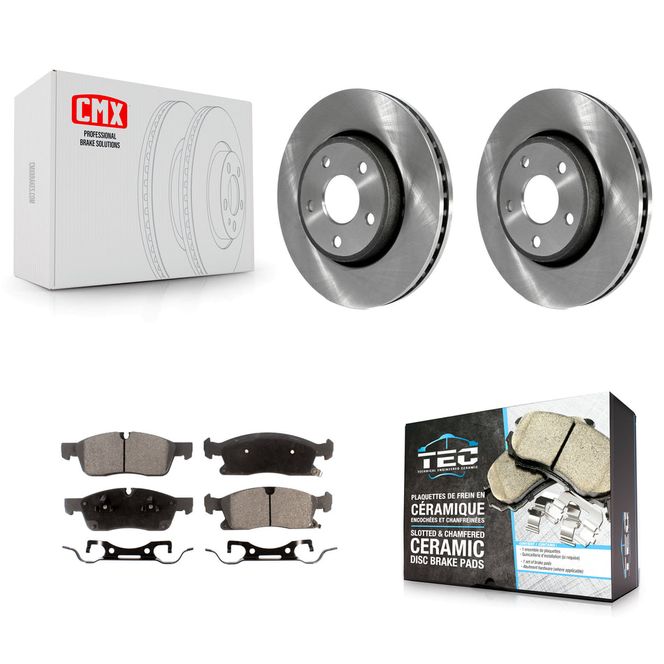 Front Disc Brake Rotors And Ceramic Pads Kit For Jeep Grand Cherokee Dodge Durango K8T-100239