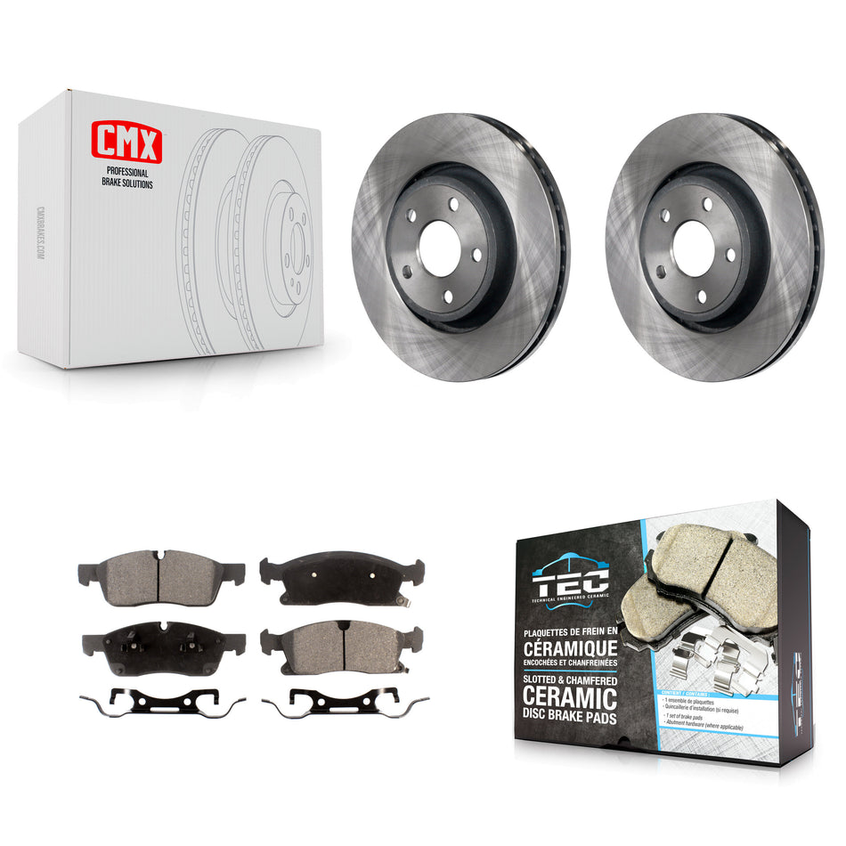 Front Disc Brake Rotors And Ceramic Pads Kit For Jeep Grand Cherokee Dodge Durango WK K8T-100240