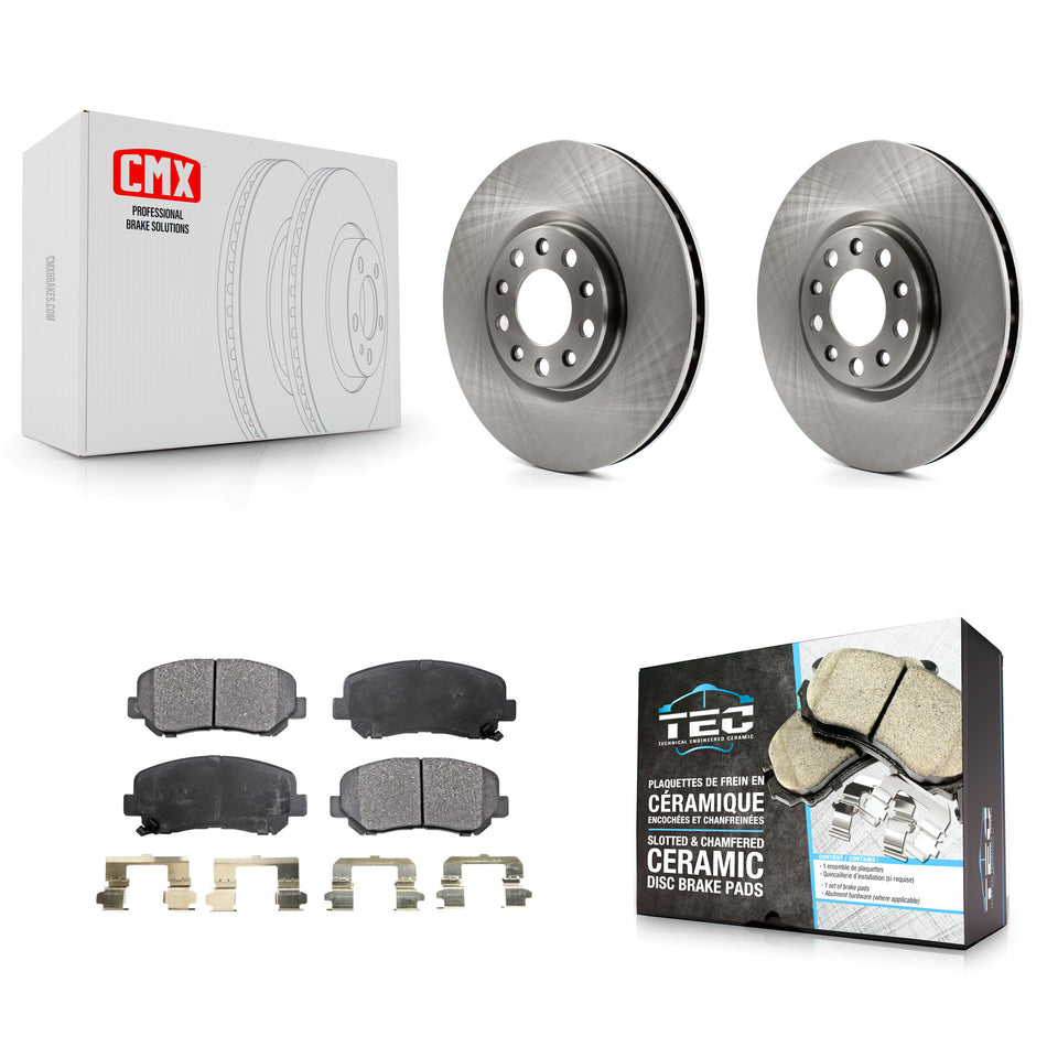 Front Disc Brake Rotors And Ceramic Pads Kit For Dodge Dart Chrysler 200 K8T-100244