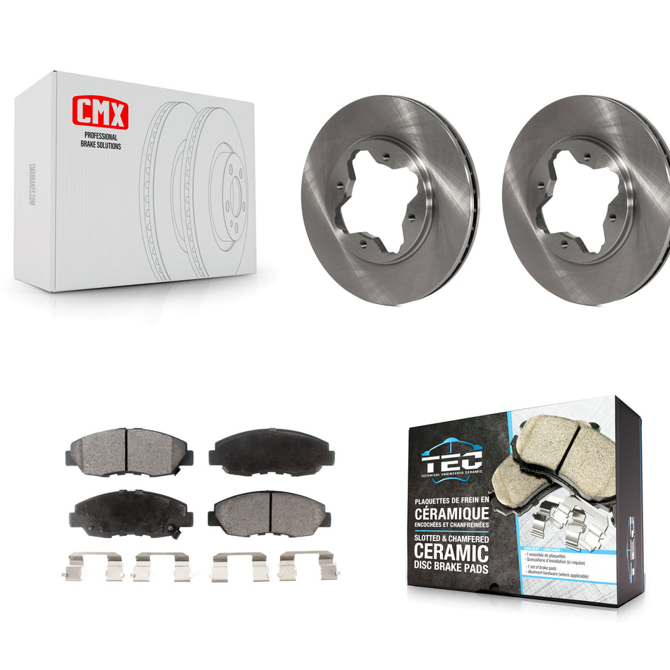 Front Disc Brake Rotors And Ceramic Pads Kit For Honda Accord Acura CL K8T-100266