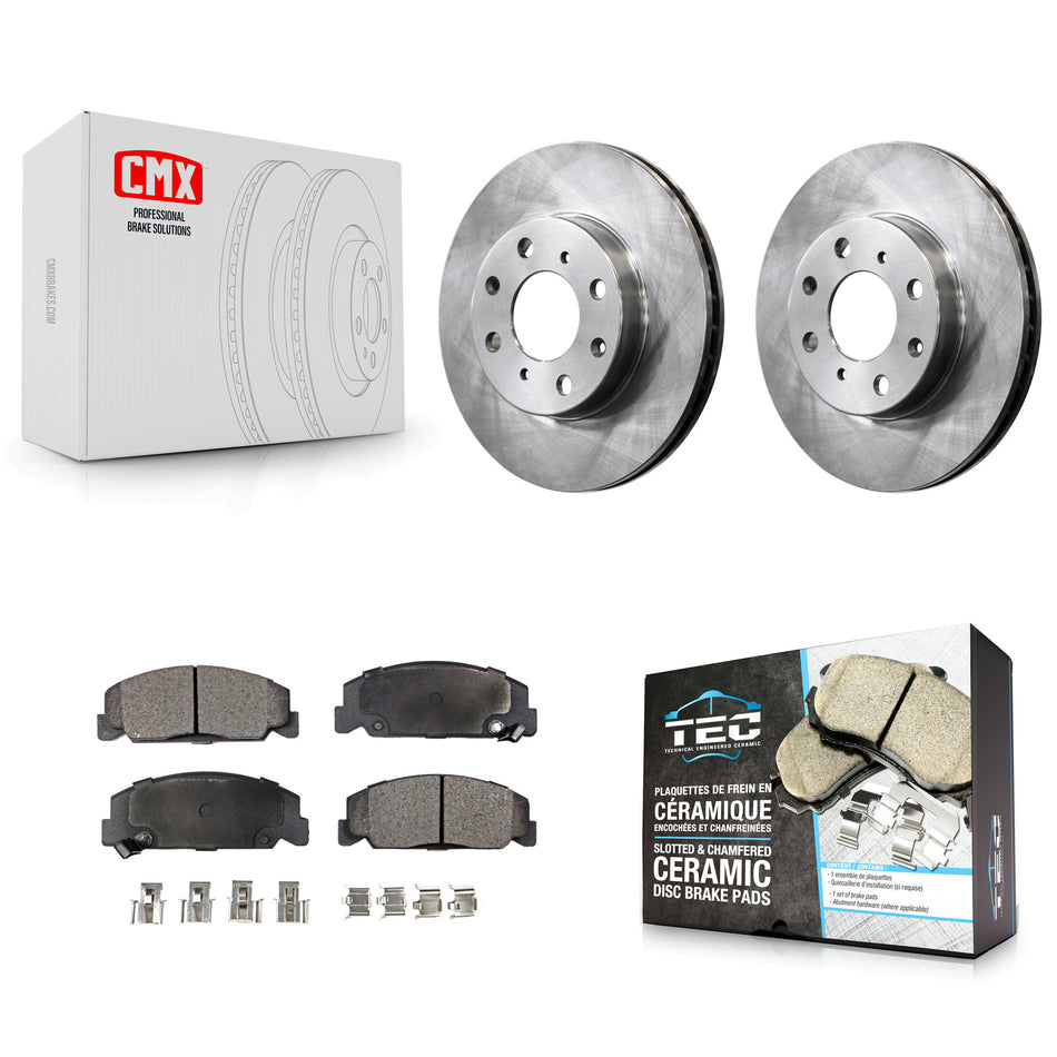 Front Disc Brake Rotors And Ceramic Pads Kit For Honda Civic del Sol CRX K8T-100268