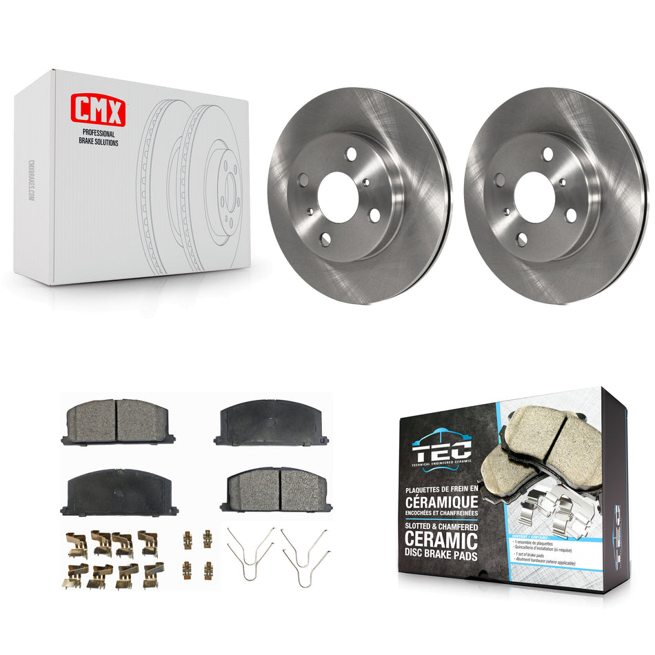 Front Disc Brake Rotors And Ceramic Pads Kit For Toyota Tercel Paseo K8T-100275