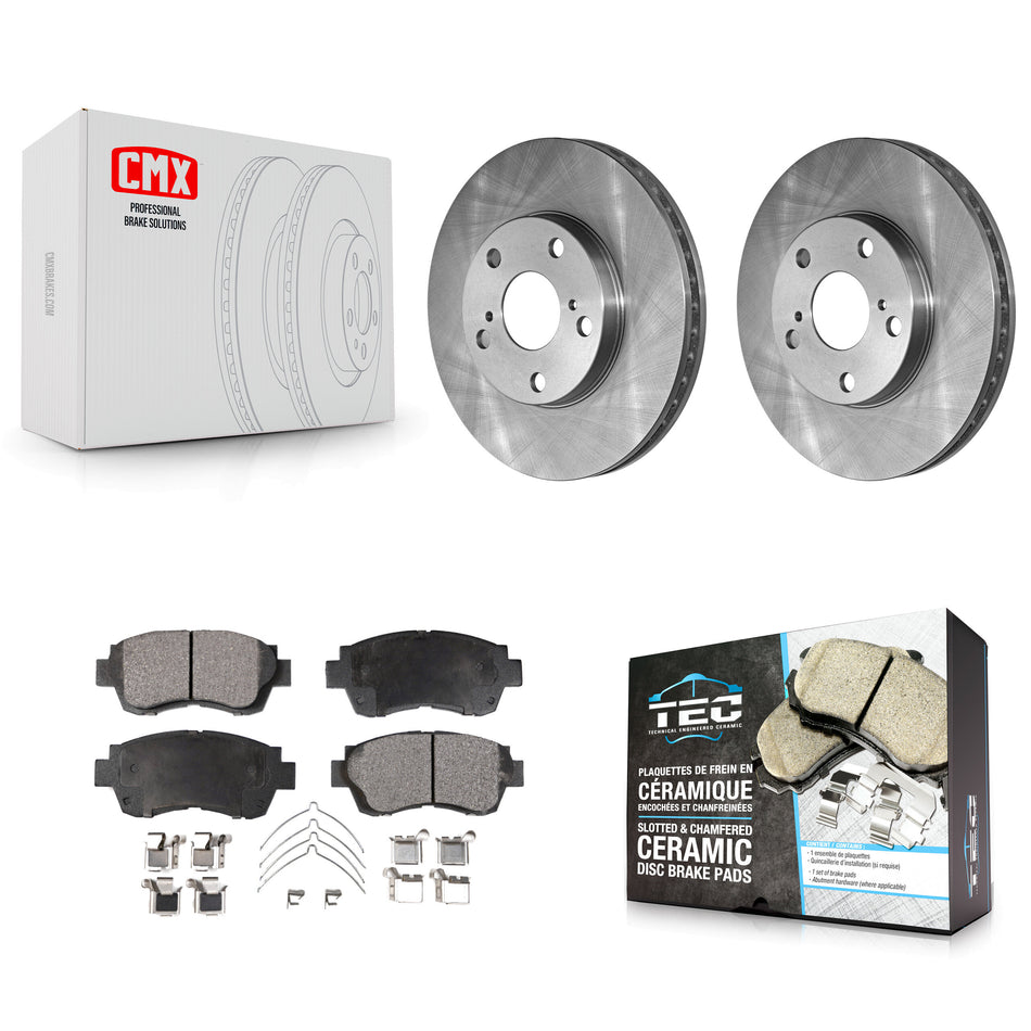 Front Disc Brake Rotors And Ceramic Pads Kit For Toyota Camry Sienna Avalon Lexus ES300 K8T-100276