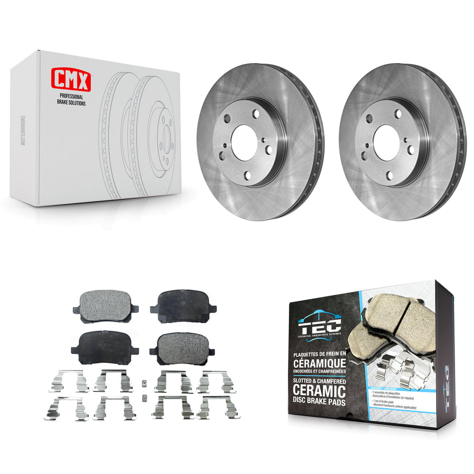 Front Disc Brake Rotors And Ceramic Pads Kit For Toyota Camry Avalon Lexus ES300 Solara K8T-100277
