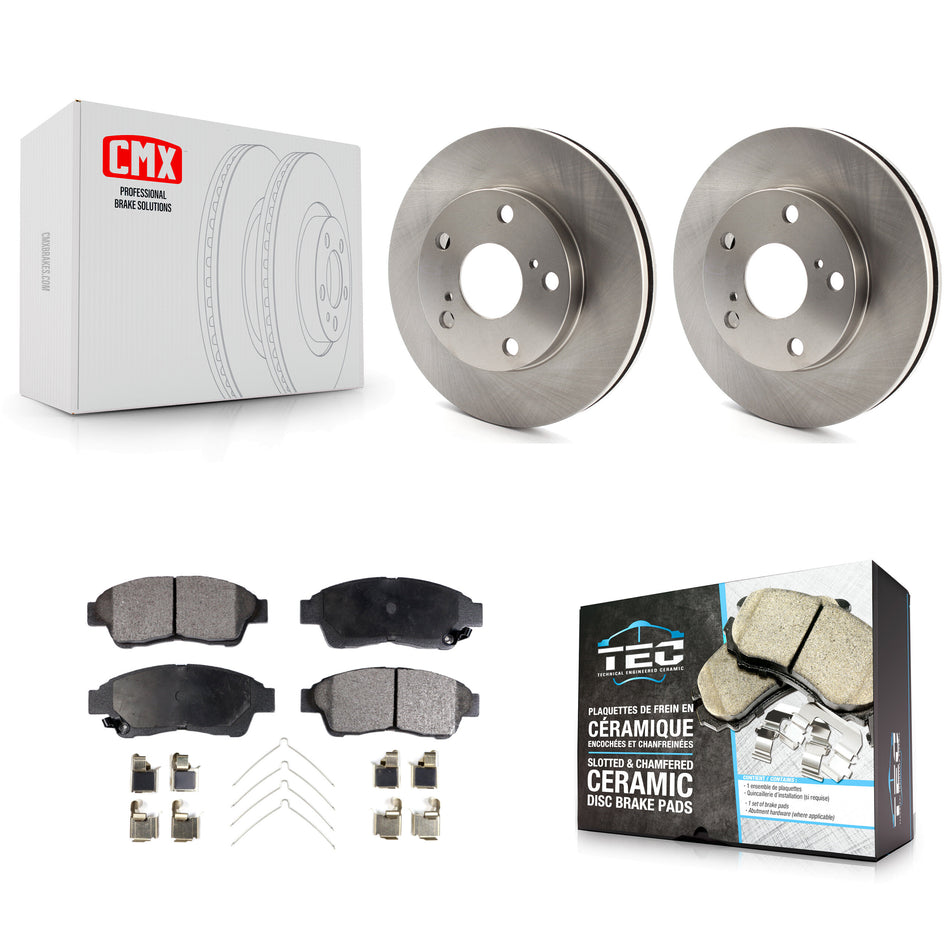 Front Disc Brake Rotors And Ceramic Pads Kit For Toyota Camry 2.2L K8T-100279