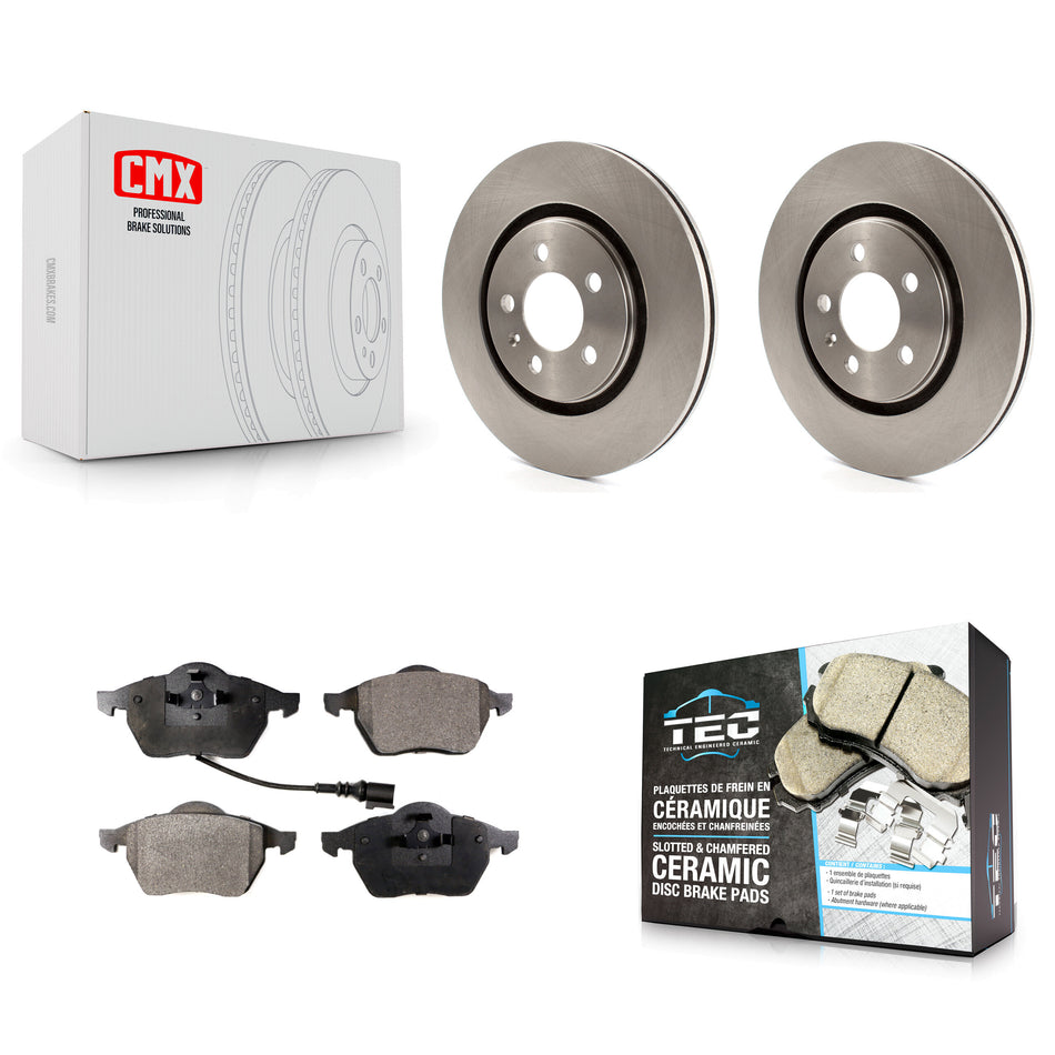 Front Disc Brake Rotors And Ceramic Pads Kit For 1996 Volkswagen Passat 2.8L K8T-100282
