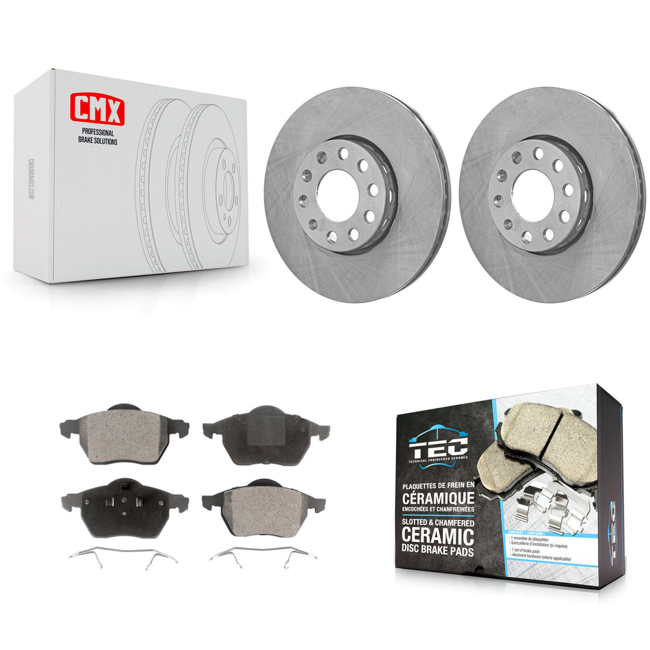 Front Disc Brake Rotors And Ceramic Pads Kit For Volkswagen Passat Audi A4 Quattro A6 K8T-100288