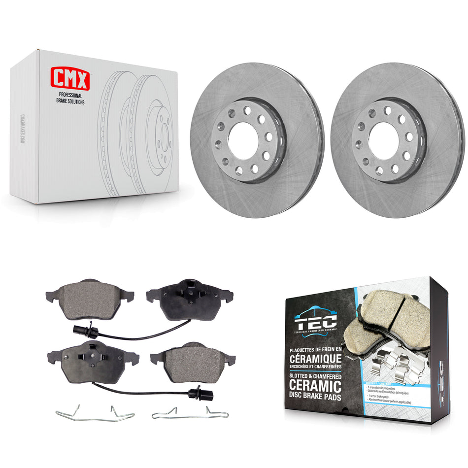 Front Disc Brake Rotors And Ceramic Pads Kit For Volkswagen Passat Audi A4 Quattro A6 K8T-100289
