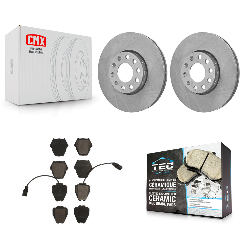 Front Disc Brake Rotors And Ceramic Pads Kit For Volkswagen Passat Audi A4 Quattro K8T-100290