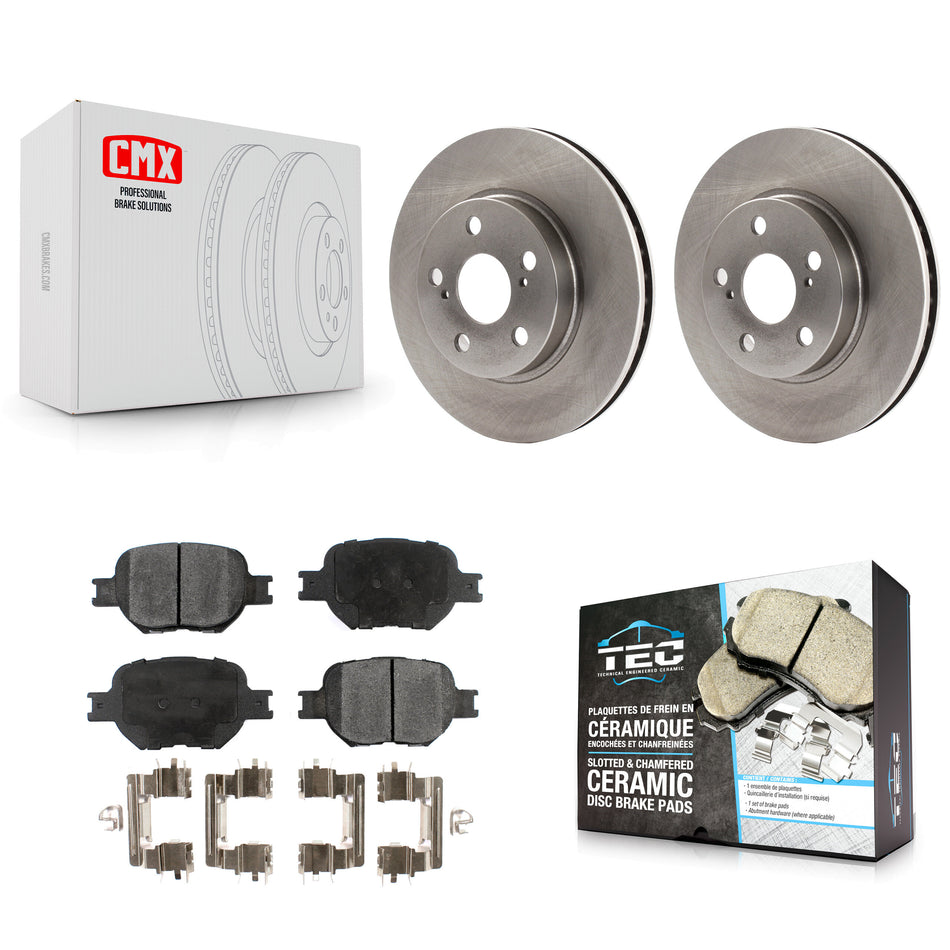 Front Disc Brake Rotors And Ceramic Pads Kit For 2001 Toyota Celica GT K8T-100295
