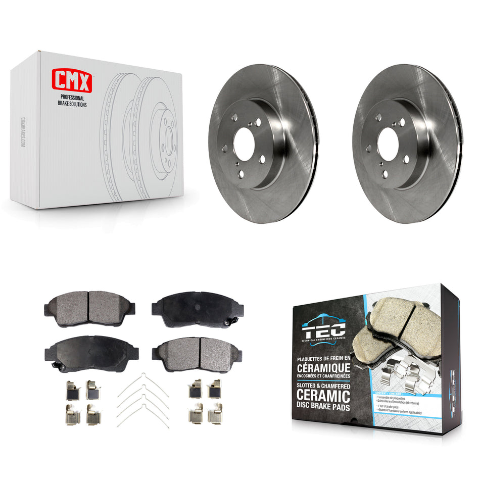 Front Disc Brake Rotors And Ceramic Pads Kit For 1996-2000 Toyota RAV4 K8T-100300