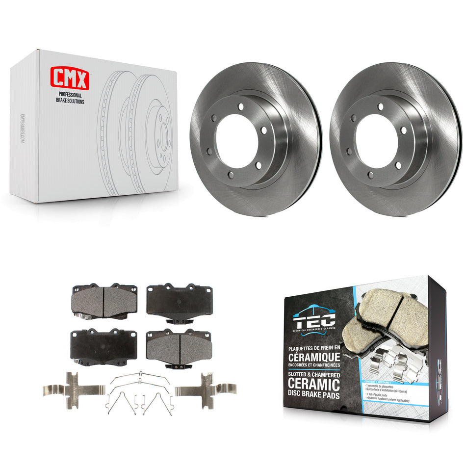 Front Disc Brake Rotors And Ceramic Pads Kit For Toyota 4Runner Tacoma K8T-100303