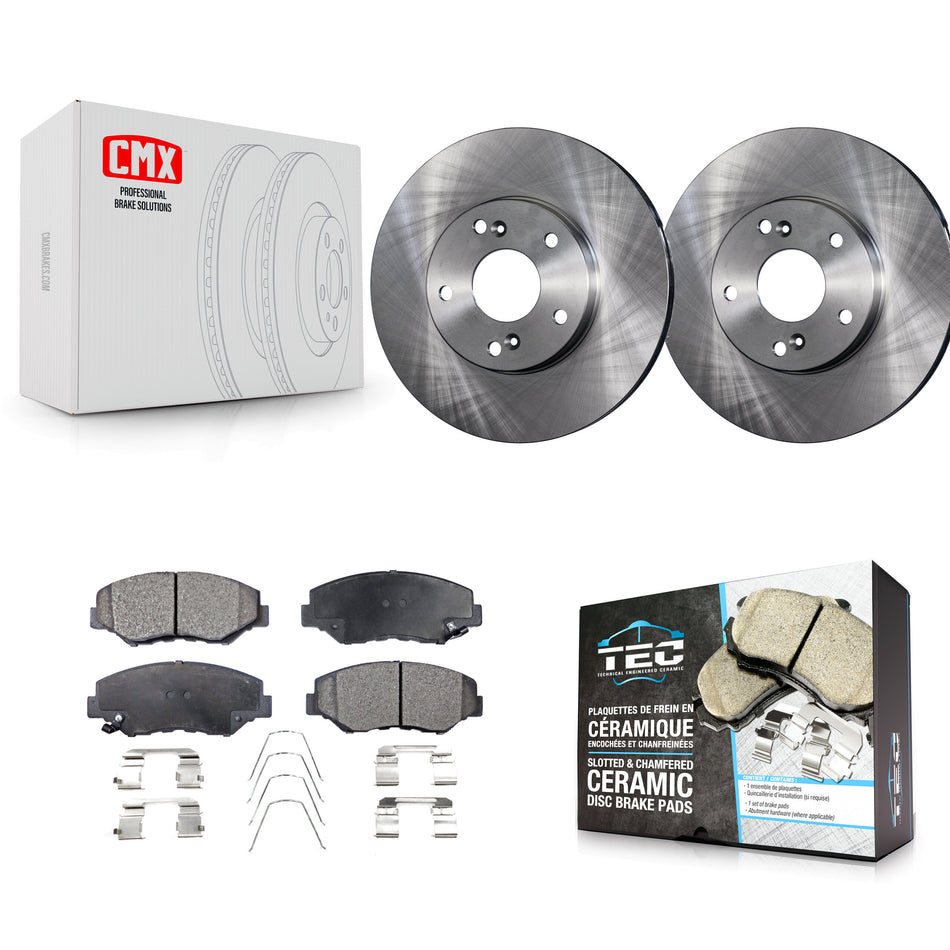 Front Disc Brake Rotors And Ceramic Pads Kit For Honda Accord Civic Element Fit Acura ILX CR-Z K8T-100315