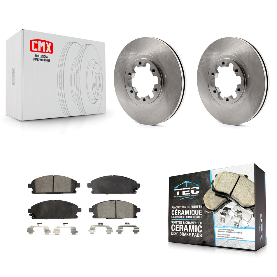Front Disc Brake Rotors And Ceramic Pads Kit For Nissan Pathfinder INFINITI QX4 K8T-100317