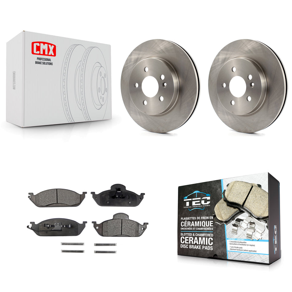 Front Disc Brake Rotors And Ceramic Pads Kit For Mercedes-Benz ML320 ML350 ML430 K8T-100322